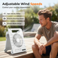 🌞🌬️ PROMO FLASH 50% ! Ventilateur d'Extérieur Double Alimentation Solaire & USB – 4000mAh, Lumière LED, Compact, Pliable, Parfait pour Camping & Urgences ✨