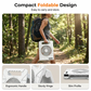🌞🌬️ PROMO FLASH 50% ! Ventilateur d'Extérieur Double Alimentation Solaire & USB – 4000mAh, Lumière LED, Compact, Pliable, Parfait pour Camping & Urgences ✨