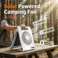 🌞🌬️ PROMO FLASH 50% ! Ventilateur d'Extérieur Double Alimentation Solaire & USB – 4000mAh, Lumière LED, Compact, Pliable, Parfait pour Camping & Urgences ✨