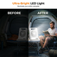 🌞🌬️ PROMO FLASH 50% ! Ventilateur d'Extérieur Double Alimentation Solaire & USB – 4000mAh, Lumière LED, Compact, Pliable, Parfait pour Camping & Urgences ✨