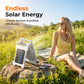 🌞🌬️ PROMO FLASH 50% ! Ventilateur d'Extérieur Double Alimentation Solaire & USB – 4000mAh, Lumière LED, Compact, Pliable, Parfait pour Camping & Urgences ✨