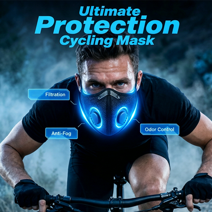 📢😷 PROMO FLASH 50% ! Masque Sport Réutilisable avec Filtre Charbon – 6 Filtres, Valves Double Flux, Léger, 2 Styles, Parfait pour Vélo, Course & Extérieur 🚴‍♂️