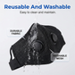 📢😷 PROMO FLASH 50% ! Masque Sport Réutilisable avec Filtre Charbon – 6 Filtres, Valves Double Flux, Léger, 2 Styles, Parfait pour Vélo, Course & Extérieur 🚴‍♂️