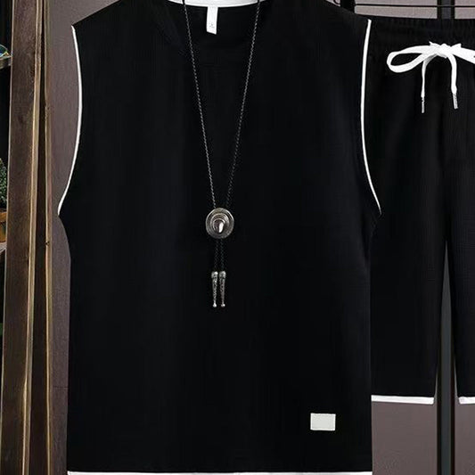 👕🏃‍♂️ PROMO LIMITÉE 50% ! Ensemble Homme Débardeur & Short en Maille Résillé – Respirant, Taille à Cordon, 4 Couleurs, Taille M-3XL, Parfait pour l'Été & Sport ✨
