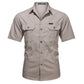 👕🔧 PROMO LIMITÉE 50% ! Chemise Tactique Homme Manches Courtes – 6 Poches, Épaulettes, Tissu Respirant, 5 Couleurs, 4 Tailles, Parfaite Outdoor & Aventure 🌿