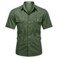 👕🔧 PROMO LIMITÉE 50% ! Chemise Tactique Homme Manches Courtes – 6 Poches, Épaulettes, Tissu Respirant, 5 Couleurs, 4 Tailles, Parfaite Outdoor & Aventure 🌿