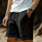 🩳🌿 PROMO FLASH 50% ! Short Homme Coton & Lin – Cordon Taille, Respirant, 6 Couleurs, Tailles S-3XL, Idéal Été & Plage ☀️