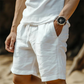 🩳🌿 PROMO FLASH 50% ! Short Homme Coton & Lin – Cordon Taille, Respirant, 6 Couleurs, Tailles S-3XL, Idéal Été & Plage ☀️