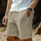 🩳🌿 PROMO FLASH 50% ! Short Homme Coton & Lin – Cordon Taille, Respirant, 6 Couleurs, Tailles S-3XL, Idéal Été & Plage ☀️