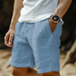 🩳🌿 PROMO FLASH 50% ! Short Homme Coton & Lin – Cordon Taille, Respirant, 6 Couleurs, Tailles S-3XL, Idéal Été & Plage ☀️