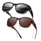 🏖️🔥 PROMO -50% ! Lunettes Soleil Polarisées Sur-Lunettes Femme – 9 Couches Anti-Reflets Eau Route Neige UV400, Grande Monture Glamour Hollywood, Matériaux Haute Qualité Charnières Renforcées · 4 Styles ✨