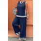 🤍✨ PROMO LIMITÉE 50% ! Ensemble 2 Pièces Femme – Top Sans Manches & Pantalon Large – Dentelle, Coupe Fluide, 2 Couleurs, 8 Tailles, Style Élégant & Décontracté 🍃