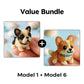 🎁🐾 PROMO FLASH 50% ! Kit Créatif 3D Chiot en Perles – Sans Outils, Perles Réutilisables, 6 Modèles, Cadeau Anniversaire & Décoration Bureau 🎂