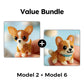 🎁🐾 PROMO FLASH 50% ! Kit Créatif 3D Chiot en Perles – Sans Outils, Perles Réutilisables, 6 Modèles, Cadeau Anniversaire & Décoration Bureau 🎂