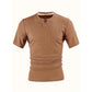 👔🌬️ PROMO LIMITÉE 50% ! Chemise Homme Col en V – Coupe Slim, Tissu Texturé Respirant, 6 Couleurs, 5 Tailles, Polyvalente & Élégante 🌀