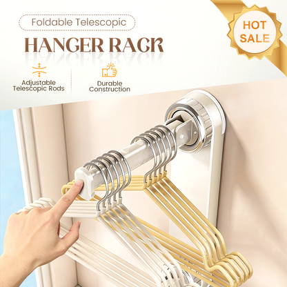 🧥 PROMO FLASH : 50% DE RÉDUCTION ! 🪟 Porte-Vêtements Télescopique Pliable – ABS – Ventouse Sans Perçage for Balcon & Salle de Bain 🚿