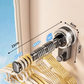 🧥 PROMO FLASH : 50% DE RÉDUCTION ! 🪟 Porte-Vêtements Télescopique Pliable – ABS – Ventouse Sans Perçage for Balcon & Salle de Bain 🚿