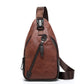 🪶💼 PROMO FLASH 50% ! Sac Poitrine Homme Cuir PU – Léger, Bandoulière Réglable, 3 Compartiments, 3 Couleurs, Idéal Trajets & Voyages 📱
