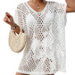 👗🌞 PROMO FLASH 50% ! Tunique Femme Ajourée Tissée – Coupe Lâche, Respirante, 3 Coloris, Idéale Couvre-Maillot & Protection Solaire 🏖️