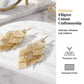 🍃✨ PROMO FLASH 50% ! Boucles d'Oreilles Feuilles Creuses Cascadantes – Design Bohème Filigrané, Cristal, Hypoallergéniques, Plaqué Or & Argent 925 🎀