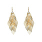 🍃✨ PROMO FLASH 50% ! Boucles d'Oreilles Feuilles Creuses Cascadantes – Design Bohème Filigrané, Cristal, Hypoallergéniques, Plaqué Or & Argent 925 🎀