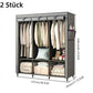 🔥📦 DERNIER JOUR -49% ! Armoire Portable en Tissu Non Tissé – Facile à Monter, Structure Acier, 3 Tailles, Idéale Chambre & Dressing 🏠