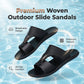 ☀️🩴 PROMO FLASH 50% ! Sandales Homme Tressées Plates – Cuir PU, Boucle Métal, Semelle Ergonomique, 11 Pointures, Idéales Plage & Quotidien 🏖️