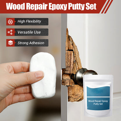 🔧✨ PROMO FLASH 50% ! Kit Mastic Époxy Réparation Bois – 100g + Teinte 20ml, Haute Flexibilité, Adhérence Puissante, Ponçable, Idéal Meubles & Portes 🪵