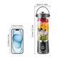 🥤🔪 PROMO FLASH 50% ! Mixeur-Jus Portable Sans Fil – 10 Lames, Moteur Puissant, Recharge USB, 3 Couleurs, Idéal Smoothies & Voyage 🍓