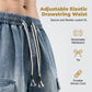 👖🏙️ PROMO FLASH 50% ! Short Cargo Denim Ample Homme – Style Urbain, Poches Profondes, Ceinture Élastique, 3 Couleurs, Tailles M-3XL, Idéal Streetwear & Été 🛹