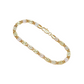 ✋🎨 PROMO FLASH 50% ! Bracelet Maillons Tricolore Unisexe – Or/Or Rose/Or Blanc, Double Épaisseur, Métal Durable, 18,5 cm, Fermoir Mousqueton, Idéal Quotidien & Cadeau 💫