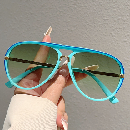 🕶️ 50% DE RÉDUCTION ! ⏰ Lunettes de Soleil Rétro Double-Pont – PC + Métal – UV400 & Verres Dégradés for Look Vintage