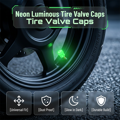 📢🚗 PROMO FLASH 50% ! Bouchons de Valve de Pneu Lumineux Universels – Fluorescents, Sans Piles, Joint Hermétique, 6 Coloris, Idéaux Voitures & Vélos ✨