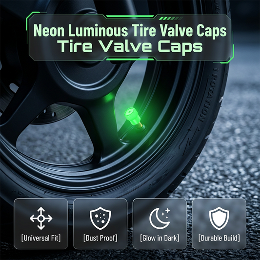📢🚗 PROMO FLASH 50% ! Bouchons de Valve de Pneu Lumineux Universels – Fluorescents, Sans Piles, Joint Hermétique, 6 Coloris, Idéaux Voitures & Vélos ✨