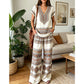 ⏳👚 PROMO FLASH 50% ! Ensemble 2 Pièces Femme – Haut Imprimé Boho + Pantallon, Tissu Respirant, Tailles S-5XL, Idéal Été & Vacances 🌺