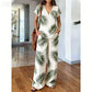 ⏳👚 PROMO FLASH 50% ! Ensemble 2 Pièces Femme – Haut Imprimé Boho + Pantallon, Tissu Respirant, Tailles S-5XL, Idéal Été & Vacances 🌺