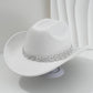🤠💖 PROMO FLASH 50% ! Chapeau Cowboy Strass Cœur Femme – Fédora Jazz French Élégant, 22 Couleurs, Idéal Festival, Fête & Photo ✨