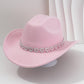 🤠💖 PROMO FLASH 50% ! Chapeau Cowboy Strass Cœur Femme – Fédora Jazz French Élégant, 22 Couleurs, Idéal Festival, Fête & Photo ✨