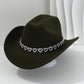 🤠💖 PROMO FLASH 50% ! Chapeau Cowboy Strass Cœur Femme – Fédora Jazz French Élégant, 22 Couleurs, Idéal Festival, Fête & Photo ✨