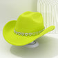 🤠💖 PROMO FLASH 50% ! Chapeau Cowboy Strass Cœur Femme – Fédora Jazz French Élégant, 22 Couleurs, Idéal Festival, Fête & Photo ✨