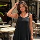 👗🌊 PROMO FLASH 50% ! Robe Sans Manches Ourlet Asymétrique Femme – Tissu Fluide, Bretelles à Anneaux, 7 Couleurs, Tailles XL-8XL, Idéale Été & Soirées ✨