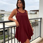 👗🌊 PROMO FLASH 50% ! Robe Sans Manches Ourlet Asymétrique Femme – Tissu Fluide, Bretelles à Anneaux, 7 Couleurs, Tailles XL-8XL, Idéale Été & Soirées ✨