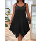 👗🌊 PROMO FLASH 50% ! Robe Sans Manches Ourlet Asymétrique Femme – Tissu Fluide, Bretelles à Anneaux, 7 Couleurs, Tailles XL-8XL, Idéale Été & Soirées ✨