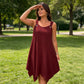 👗🌊 PROMO FLASH 50% ! Robe Sans Manches Ourlet Asymétrique Femme – Tissu Fluide, Bretelles à Anneaux, 7 Couleurs, Tailles XL-8XL, Idéale Été & Soirées ✨