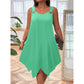 👗🌊 PROMO FLASH 50% ! Robe Sans Manches Ourlet Asymétrique Femme – Tissu Fluide, Bretelles à Anneaux, 7 Couleurs, Tailles XL-8XL, Idéale Été & Soirées ✨