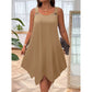 👗🌊 PROMO FLASH 50% ! Robe Sans Manches Ourlet Asymétrique Femme – Tissu Fluide, Bretelles à Anneaux, 7 Couleurs, Tailles XL-8XL, Idéale Été & Soirées ✨
