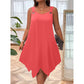 👗🌊 PROMO FLASH 50% ! Robe Sans Manches Ourlet Asymétrique Femme – Tissu Fluide, Bretelles à Anneaux, 7 Couleurs, Tailles XL-8XL, Idéale Été & Soirées ✨