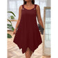 👗🌊 PROMO FLASH 50% ! Robe Sans Manches Ourlet Asymétrique Femme – Tissu Fluide, Bretelles à Anneaux, 7 Couleurs, Tailles XL-8XL, Idéale Été & Soirées ✨