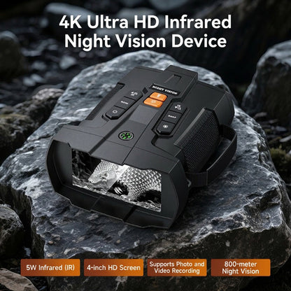 🔭 -50% ! 🌙 Jumelles de Vision Nocturne HD 800 m – 4K Ultra HD – Infrarouge 5W Réglable 7 Niveaux – Écran IPS 4″ – Mode Jour/Nuit – Observation Faune et Surveillance 🦉