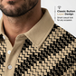👔📐 PROMO FLASH 50% ! Chemise Homme Col Boutonné Imprimé Géométrique – Tissu Respirant, Coupe Athlétique, Coloris Kaki, Tailles M-6XL, Idéale Quotidien & Soirées ✨